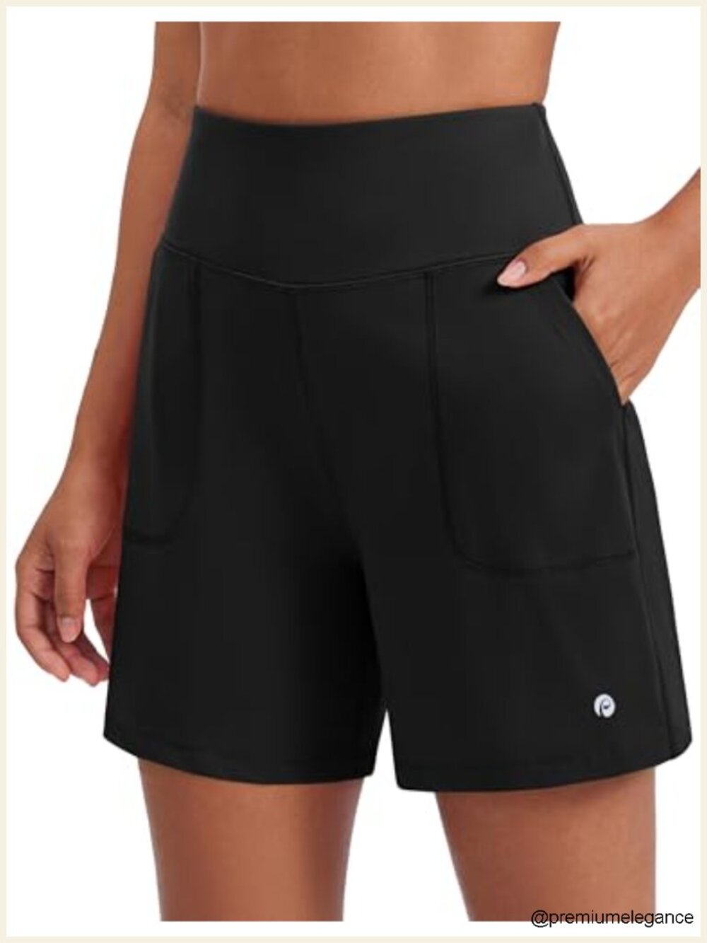 Women's 6" High Waisted Athletic Shorts with Pockets, 4-Way Stretch Yoga